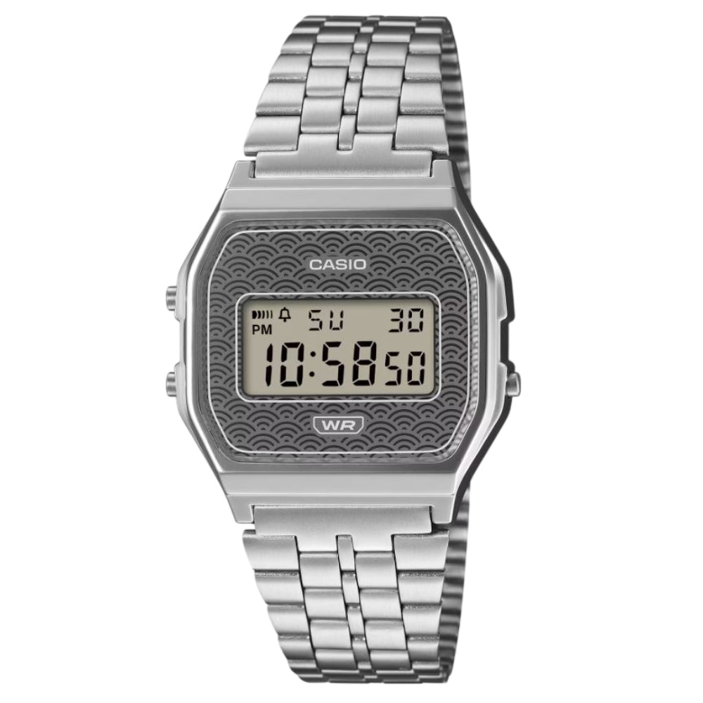 Casio General Digital Silver Stainless Steel Strap Men's Watch A159WEVJ-7DR