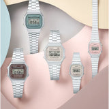 CASIO GENERAL DIGITAL SILVER STAINLESS STEEL STRAP UNISEX WATCH A168WA-3AYDF-P