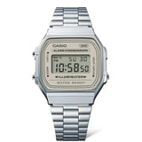 Casio General Digital Silver Stainless Steel Strap Unisex Watch A168WA-8AYDF