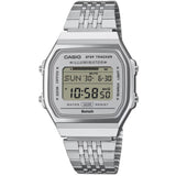 Casio General Vintage Digital Silver Stainless Steel Strap Unisex's Watch ABL-100WE-7ADF