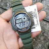 Casio General Digital Green Resin Strap Men Watch AE-1000W-3AVDF-P