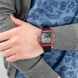 CASIO GENERAL AE-1300WH-4AVDF-P DIGITAL QUARTZ RED BLACK RESIN UNISEX'S WATCH