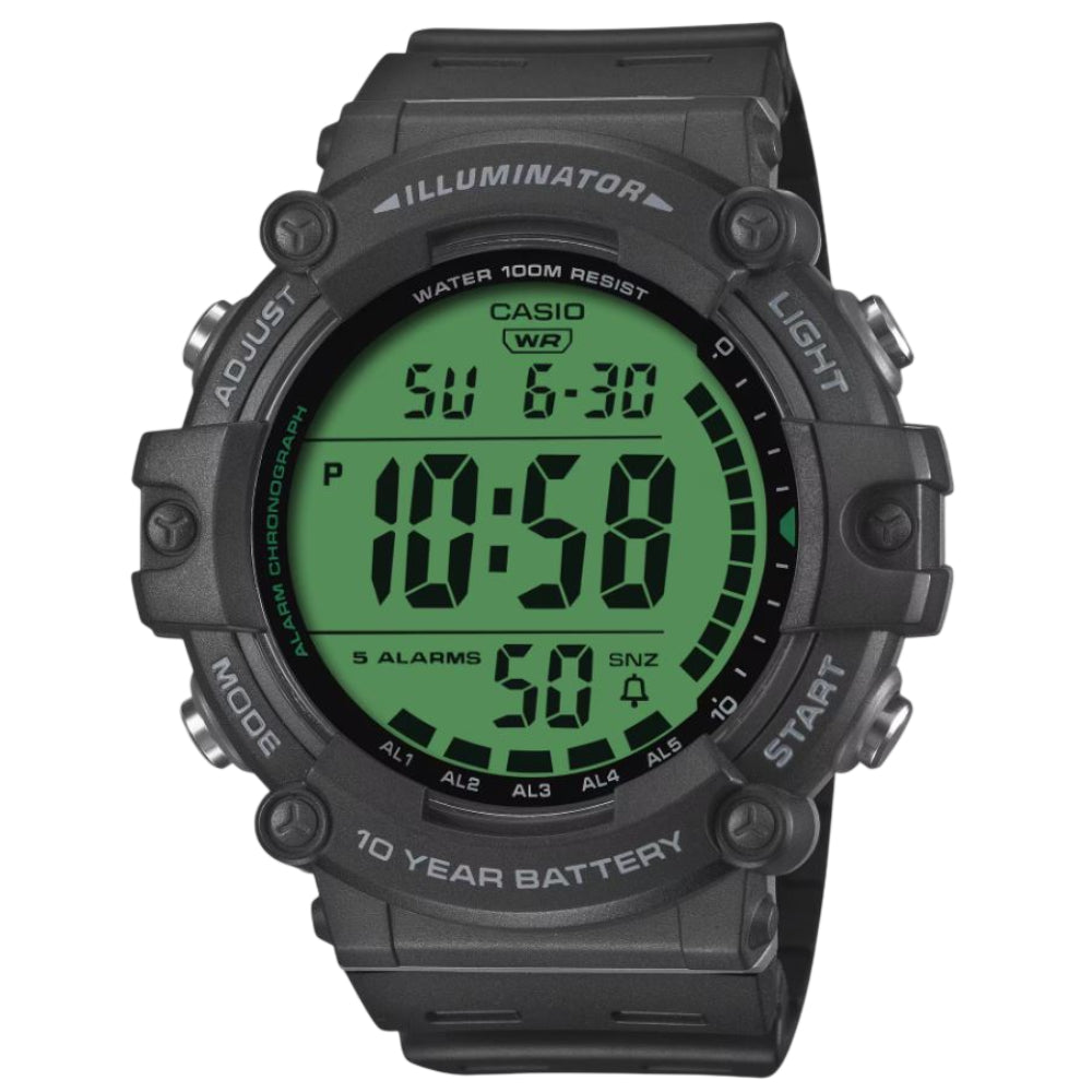 Casio Digital Grey Resin Strap Men's Watch AE-1500WHC Series