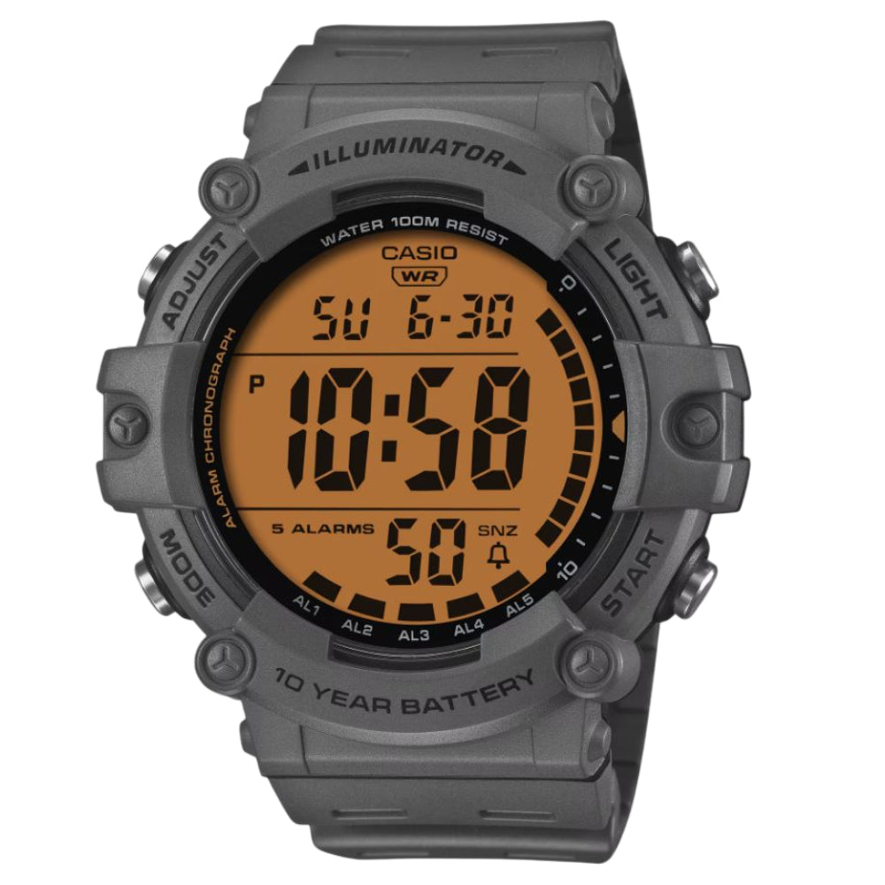 Casio Digital Grey Resin Strap Men's Watch AE-1500WHC Series