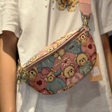 AG Collective Trendy Crossbody Waist Bag Cute Bear Printed Women's Belt Bag