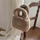 AG Collective Cute Knitting Wool Handbag Casual Handwoven Women Bag
