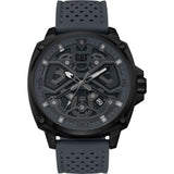 Caterpillar Skeleton Dial Gun Grey Silicone Strap Men's Watch AJ.151.25.525