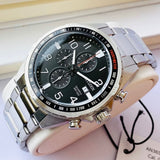 Citizen Chronograph Black Dial Silver Stainless Steel Strap Men Watch AN3650-51E