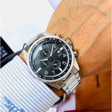 Citizen Chronograph Black Dial Silver Stainless Steel Strap Men Watch AN3650-51E