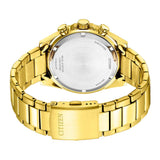 Citizen Chronograph Black Dial Gold Stainless Steel Strap Men Watch AN3652-55E