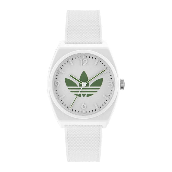 Adidas Originals White Dial Resin Strap Unisex Watch AOST23047