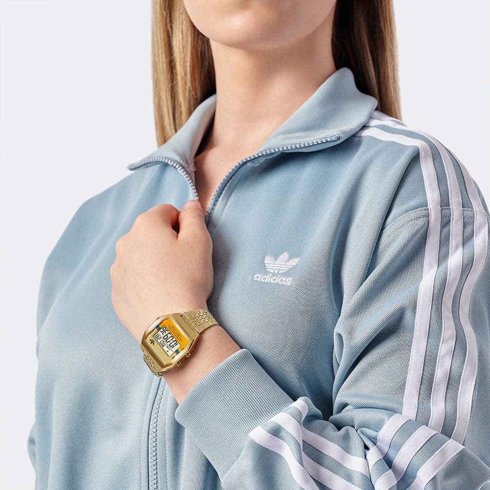 Adidas Originals Digital Gold Stainless Steel Strap Unisex Watch – H2 Hub