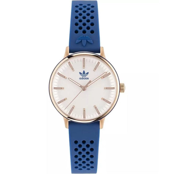 Adidas Original White Dial And Blue Silicone Strap Unisex Watch AOSY23027