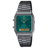 Casio General Green Dial Stainless Steel Strap Unisex Watch AQ-230EGG-3ADF