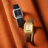 Casio Vintage Digital-Analogue Leather Strap Unisex Watch AQ-230EL With P Series