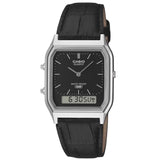 Casio Vintage Digital-Analogue Leather Strap Unisex Watch AQ-230EL With P Series