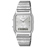 Casio Vintage Silver Stainless Steel Strap Unisex Watch AQ-230ELT-7ADR-P