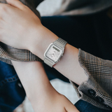 Casio Vintage Silver Stainless Steel Mesh Strap Unisex Watch AQ-230EM Series