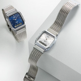 Casio Vintage Silver Stainless Steel Mesh Strap Unisex Watch AQ-230EM With P Series
