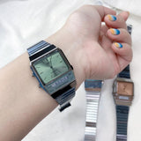 Casio Vintage Black Stainless Steel Strap Unisex Watch AQ-800ECGG-3ADF