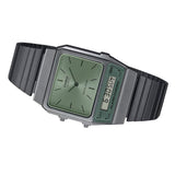 Casio Vintage Black Stainless Steel Strap Unisex Watch AQ-800ECGG-3ADF
