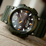 CASIO GENERAL SOLAR DIGITAL GREEN RESIN UNISEX WATCH AQ-S810W-3AVDF