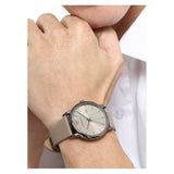 Emporio Armani Analog Gray Dial Taupe Leather Men's Watch AR11116P