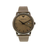Emporio Armani Analog Gray Dial Taupe Leather Men's Watch AR11116P