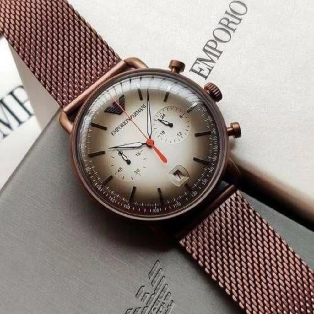 Emporio Armani Brown Men's Watch - Multifunction | AR11169P