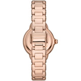 Emporio Armani Silver Dial Rose Gold Stainless Steel Strap Women Watch AR11523