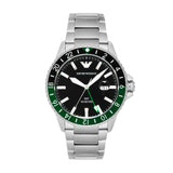 Emporio Armani Silver Stainless Steel Strap Men Watch AR11589