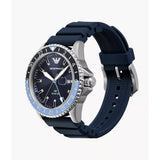 Emporio Armani Blue Dial & Silicone Strap Men Watch AR11592