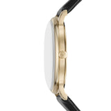 Emporio Armani Green Dial Black Leather Strap Men Watch AR11601
