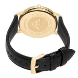 Emporio Armani Green Dial Black Leather Strap Men Watch AR11601