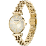 Emporio Armani Gold Dial Stainless Steel Strap Women Watch AR11608