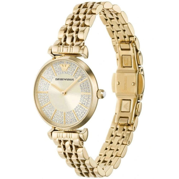 Emporio Armani Gold Dial Stainless Steel Strap Women Watch AR11608 – H2 Hub