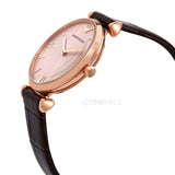 Emporio Armani Pink Dial Brown Leather Strap Men Watch AR1911