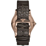 EMPORIO ARMANI ARS3301 BROWN LEATHER STRAP MEN'S WATCH