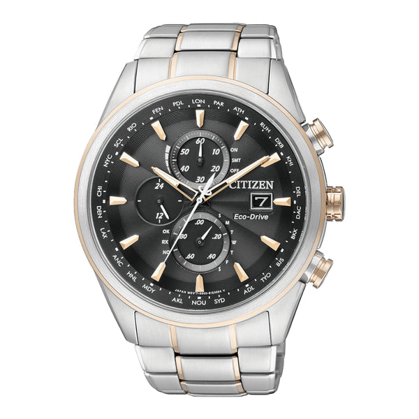 Citizen Eco-Drive Silver Stainless Steel Strap Men Watch AT8016-51E