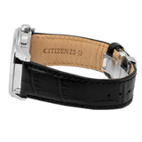 Citizen Eco-Drive Black Leather Strap Men's Watch - Chronograph | AT8110-11A