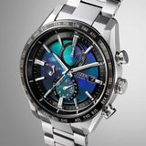 Citizen Attesa Blue Dial Silver Super Titanium Strap GMT World Timer Men Watch AT8188-64L