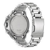 Citizen Eco-Drive Silver Stainless Steel Strap Men's Watch - Chronograph | AT8220-55W