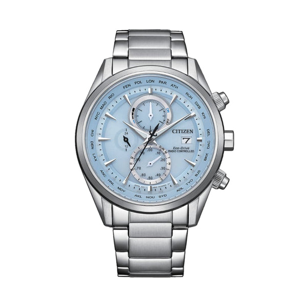 Citizen Eco-Drive Silver Stainless Steel Strap Men Watch AT8260-85M