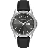 Armani Exchange Black Dial Leather Strap Men Watch AX1735
