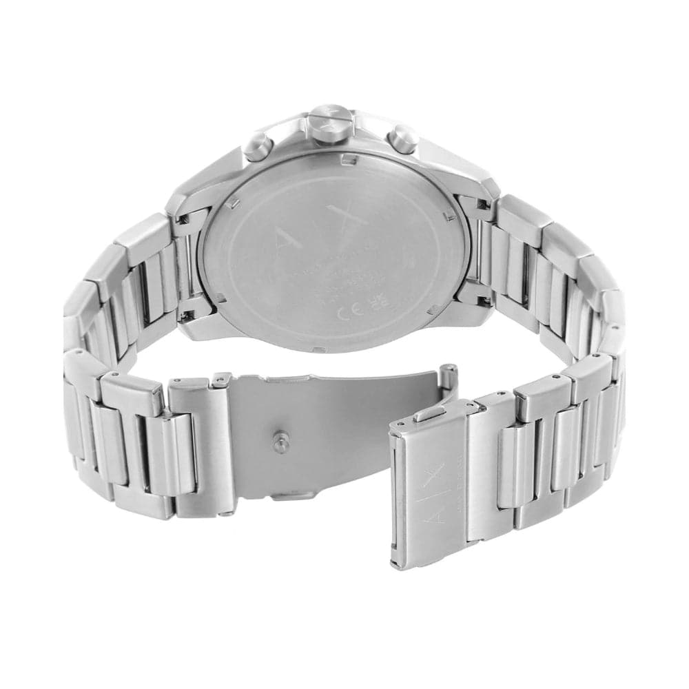 Armani Exchange Chronograph Silver Stainless Steel Strap Men Watch AX1 – H2  Hub
