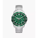 Armani Exchange Green Dial Silver Stainless Steel Strap Men Watch AX1957