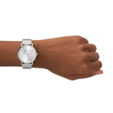 Armani Exchange Silver Dial Stainless Steel Strap Women Watch AX5578