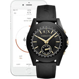 ARMANI EXCHANGE DREXLER DIGITAL BLACK SILICONE AXT1004 HYBRID WATCH