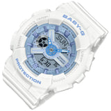 Casio Baby-G Casual Blue Dial White Resin Strap Women Watch BA-110XBE-7ADR-P
