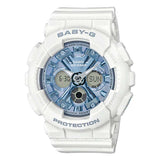 Casio Baby-G Digital-Analogue White Resin Strap Women Watch BA-130-7A2DR-P